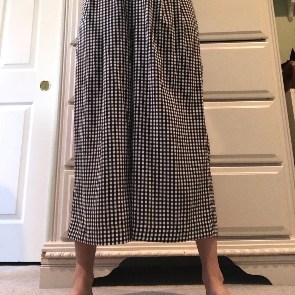 Zara High waisted tied gingham paper bag pants - Picture 4 of 5